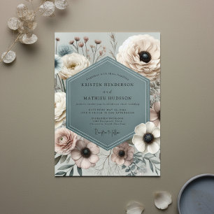 Invitation Mariage Slate Bloom