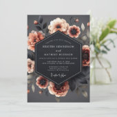 Invitation Mariage Slate Blush Chiaroscuro (Debout devant)