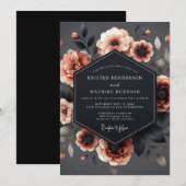 Invitation Mariage Slate Blush Chiaroscuro (Devant / Derrière)