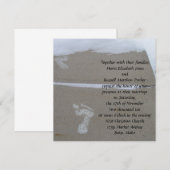 Invitation Mariage Snowy Footprints (Devant / Derrière)