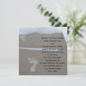 Invitation Mariage Snowy Footprints (Debout devant)