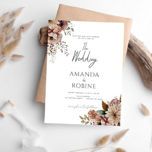 Invitation Mariage sobre et élégant Boho