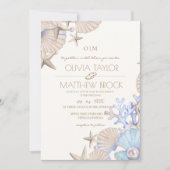Invitation Mariage Soft Elegant Ocean Beach (Devant)