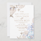 Invitation Mariage Soft Elegant Ocean Beach (Devant)