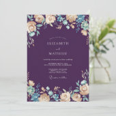 Invitation Mariage Soirée Humeur Deep Purple (Debout devant)