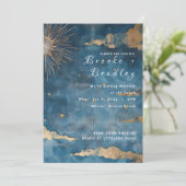 Invitation Mariage Soleil Doré & Ciel Étoilé (Debout devant)