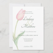 Invitation Mariage solo Tulip rose (Devant)