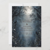Invitation Mariage sombre en forêt de conte de fées (Devant)
