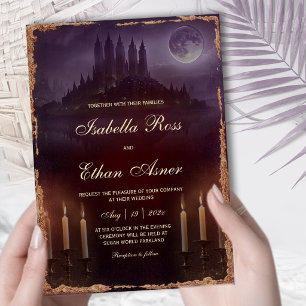 Invitation Mariage sombre et romantique à l'ambiance maussade