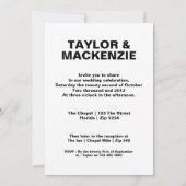 Invitation Mariage Sonne Gay Fun Rainbow Pride (Dos)