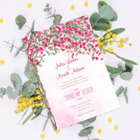 Mariage sous la forêt tropicale de bougainvillées
