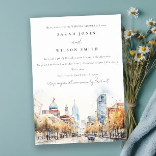Invitation Mariage sous la pluie à Indianapolis Indiana