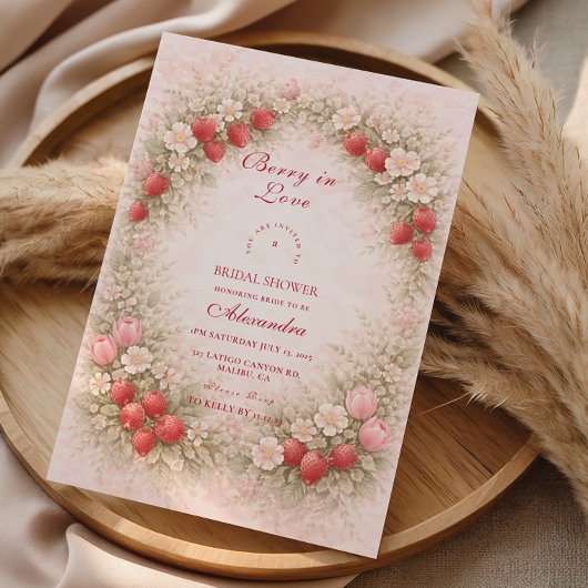 Invitation Mariage Sous le Charme de la Fraise