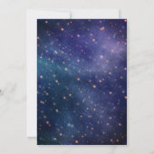 Invitation Mariage sous le ciel étoilé étoile bleu (Dos)