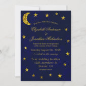 Invitation Mariage sous le ciel nocturne céleste (Devant)