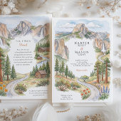 Invitation Mariage sous le dôme Half Dome et El Capitan dans