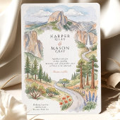 Invitation Mariage sous le dôme Half Dome et El Capitan dans