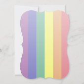 Invitation Mariage sous le drapeau arc-en-ciel (Dos)