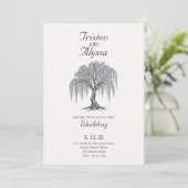 Invitation Mariage sous le saule (Debout devant)
