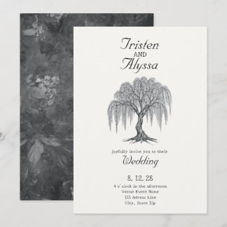 Invitation Mariage sous le saule