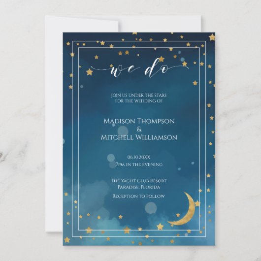 Invitation Mariage sous les étoiles (Devant)