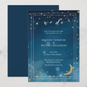 Invitation Mariage sous les étoiles (Devant / Derrière)