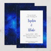 Invitation Mariage sous les étoiles de minuit (Devant / Derrière)