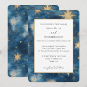 Invitation Mariage sous les étoiles d'une nuit (Devant / Derrière)