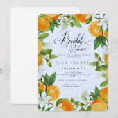 Invitation Mariage sous les fleurs et les citrons (Devant / Derrière)