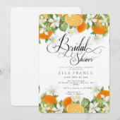 Invitation Mariage sous les fleurs et les citrons (Devant / Derrière)