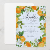 Invitation Mariage sous les fleurs et les citrons (Devant / Derrière)