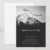 Invitation mariage sous les montagnes (Devant / Derrière)