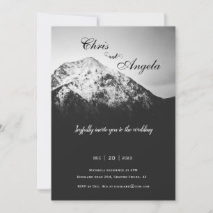 Invitation mariage sous les montagnes