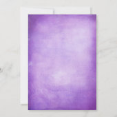 Invitation Mariage sous un chêne violet rustique (Dos)