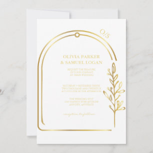 Invitation Mariage sous une arche Code QR Mariage floral