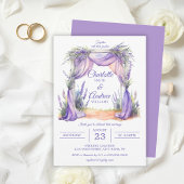 Invitation Mariage sous une Arche Fleurie de Lavande