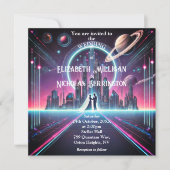 Invitation Mariage spatial (Devant)