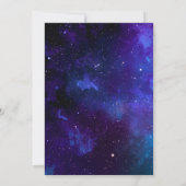 Invitation Mariage spatial, sauvez la date. Étoiles de nuit. (Dos)
