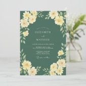 Invitation Mariage Splendide en Forêt de Chasse Verte (Debout devant)