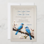 Invitation Mariage Spring Bluebirds (Devant)