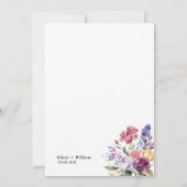 Invitation Mariage Spring Flower Garden Frame (Dos)