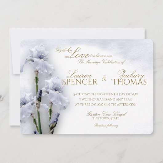 Invitation Mariage Spring Iris Garden (Devant)