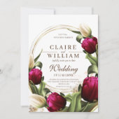 Invitation Mariage Spring Tulip Elégant Mariage moderne (Devant)