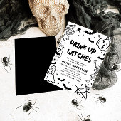 Invitation Mariage squelette fantôme d'Halloween dessiné à la