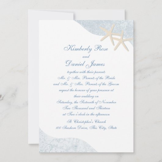 Invitation Mariage Starfish (Devant)