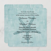 Invitation Mariage Starfish bleu (Devant / Derrière)