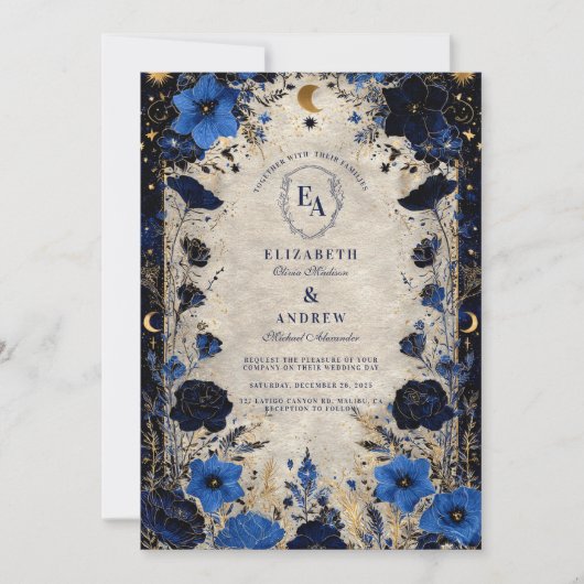 Invitation Mariage Starry Night Bloom (Devant)