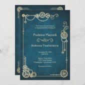 Invitation Mariage Steampunk (Devant / Derrière)