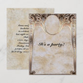 Invitation Mariage Steampunk avec dorure en relief (Devant / Derrière)