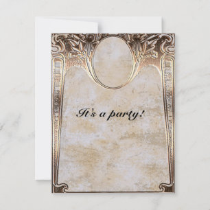 Invitation Mariage Steampunk avec dorure en relief